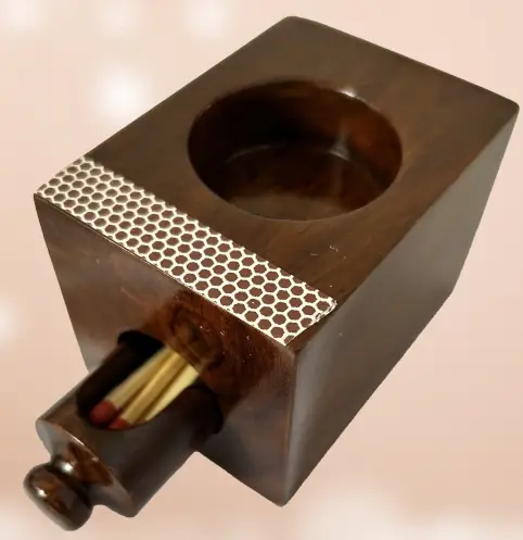 Tealight Candlestand with Match Cylinder